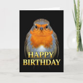 CARTE D'ANNIVERSAIRE ROBIN BOLD DISTINCT GROS PLAN (Devant)