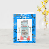 Carte d'anniversaire RoBoT (Fleur jaune)