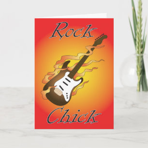 carte d'anniversaire rock chick