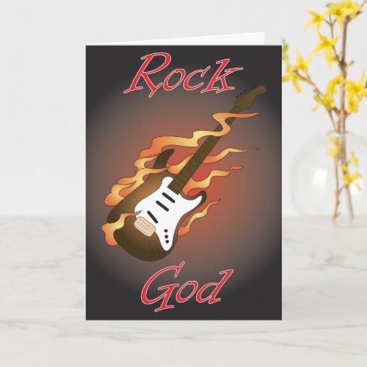 carte d'anniversaire rock god (Fleur jaune)