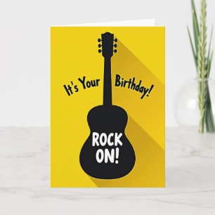 Carte d'anniversaire Rock Guitare