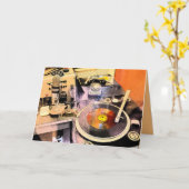 Carte d'anniversaire Rock-n-Roll (Fleur jaune)