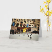 Carte d'anniversaire "Rockefeller Center" (Fleur jaune)