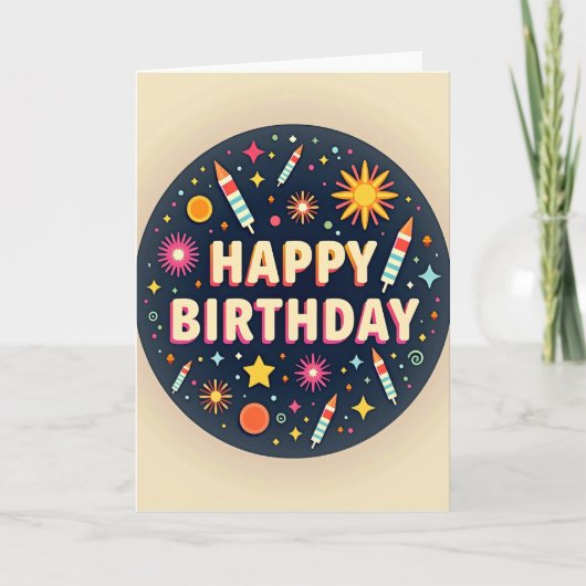 Carte d'anniversaire Rocket Blast (Devant)