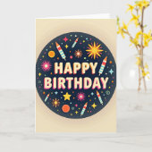 Carte d'anniversaire Rocket Blast (Fleur jaune)