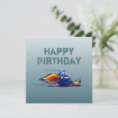 Carte d'anniversaire Rocket Snail Flat (Debout devant)