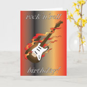 carte d'anniversaire rock'n'roll (Fleur jaune)