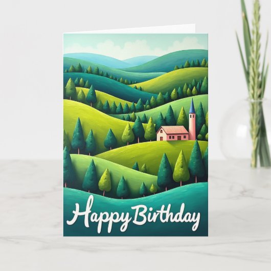 Carte d'anniversaire Rolling Hills (Devant)