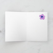 Carte d'anniversaire romantique avec la salutation (Intérieur)