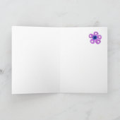 Carte d'anniversaire romantique avec la salutation (Intérieur)