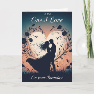 Carte d'anniversaire romantique 'Celle que j'aime'