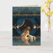 Carte d'anniversaire romantique - Femme dans l'eau (Fleur jaune)