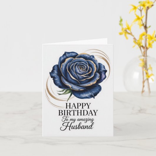 Carte d'anniversaire romantique pour mari (Fleur jaune)
