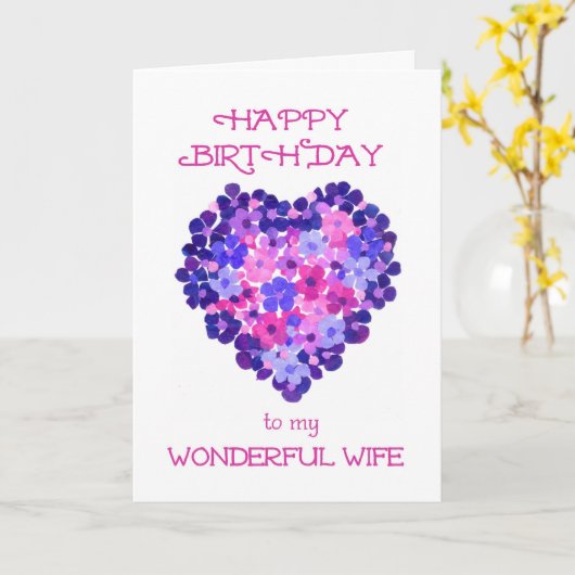 Carte d'anniversaire romantique pour une épouse - (Fleur jaune)