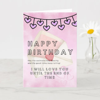 Carte d'anniversaire romantique pour votre amour -