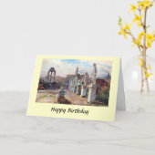 Carte d'anniversaire - Rome, Italie (Fleur jaune)