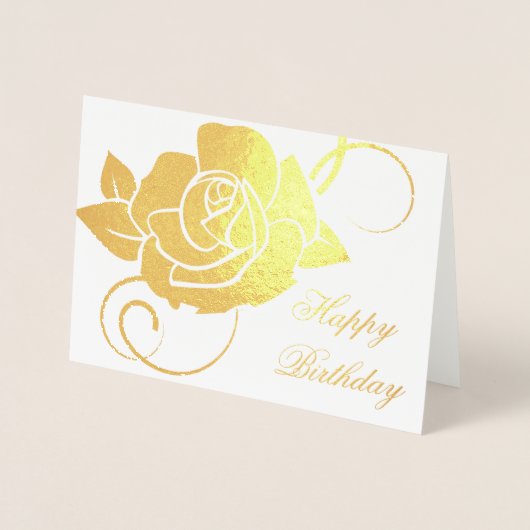 Carte d'anniversaire Rose (Devant)