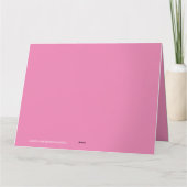 Carte d'anniversaire rose (Dos)