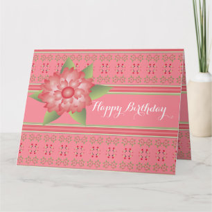 Carte d'anniversaire rose
