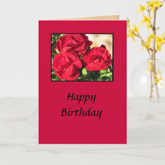 Carte d'anniversaire rose (Fleur jaune)