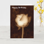 Carte d'anniversaire Rose à Sepia (Fleur jaune)