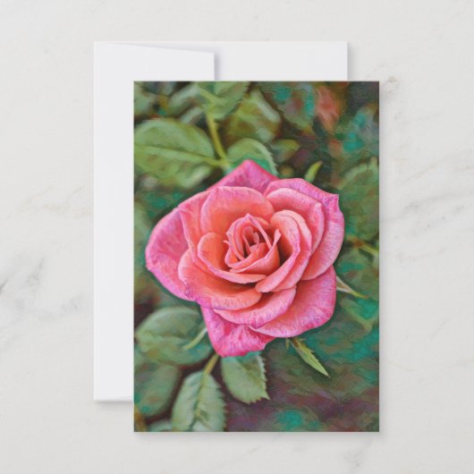 Carte d'anniversaire Rose Art Flower (Devant)