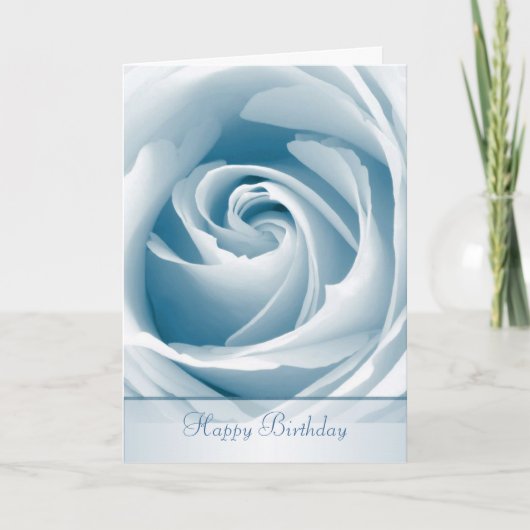 Carte d'anniversaire rose bleu (Devant)