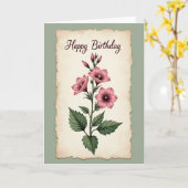 Carte d'anniversaire Rose Blossom (Fleur jaune)