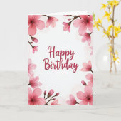Carte d'anniversaire Rose Bud (Fleur jaune)