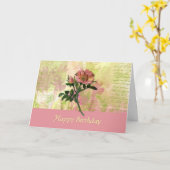 Carte d'anniversaire Rose chien (Fleur jaune)