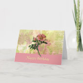 Carte d'anniversaire Rose chien (Devant)