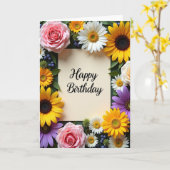 Carte d'anniversaire Rose Daisy (Fleur jaune)