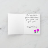 Carte d'anniversaire rose de Briar (Intérieur)