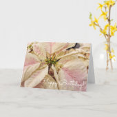 Carte d'anniversaire rose de décembre de (Fleur jaune)