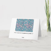 Carte d'anniversaire rose de fleur (Dos)