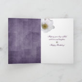 Carte d'anniversaire rose de plage blanche (Intérieur)