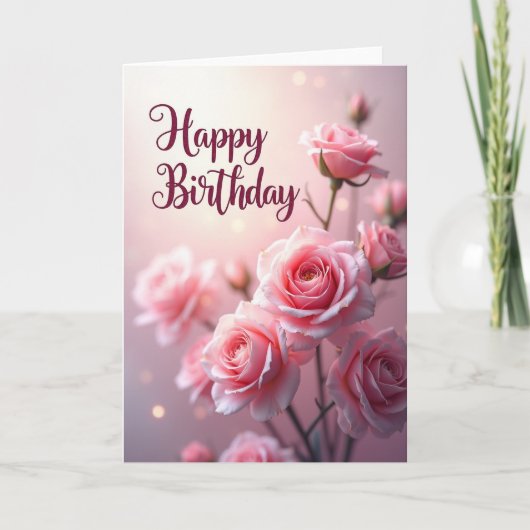 Carte d'anniversaire Rose de rêve (Devant)