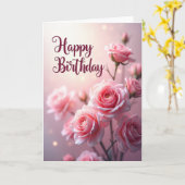 Carte d'anniversaire Rose de rêve (Fleur jaune)