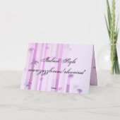 Carte d'anniversaire rose déco (Dos)
