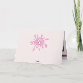 Carte d'anniversaire rose éclaboussure de couleur (Dos)
