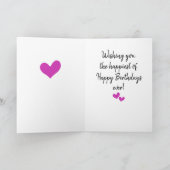 Carte d'anniversaire rose et Black White Gold (Intérieur)