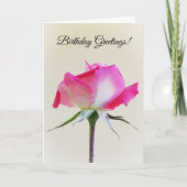 Carte d'anniversaire rose et blanc (Devant)