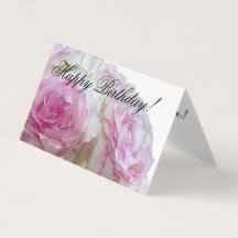 Carte d'anniversaire rose et blanc 3975