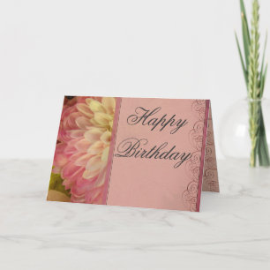 Carte d'anniversaire rose floral