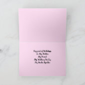 Carte d'anniversaire rose floral pour maman - Pers (Intérieur)