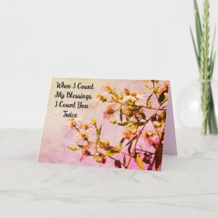Carte d'anniversaire rose floral pour maman - Pers