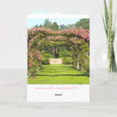 Carte d'anniversaire rose Garden (Dos)