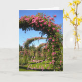 Carte d'anniversaire rose Garden (Fleur jaune)
