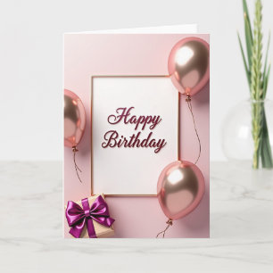 Carte d'anniversaire Rose Gold
