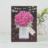 Carte d'anniversaire rose Hydrangea Floral pour so (Debout devant)